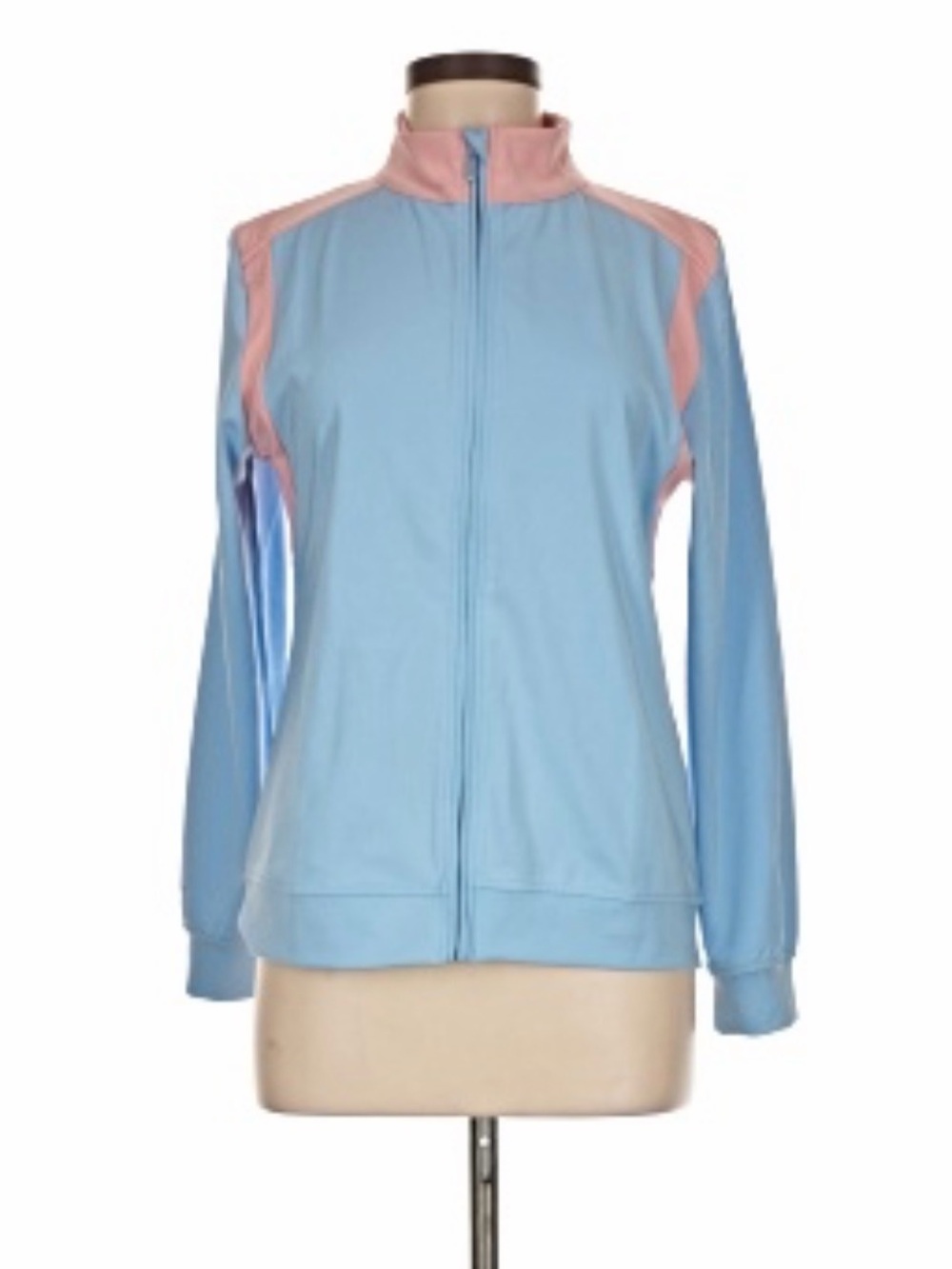 Head Women’s Light Blue and Pink Zip-Front Bomber Jacket